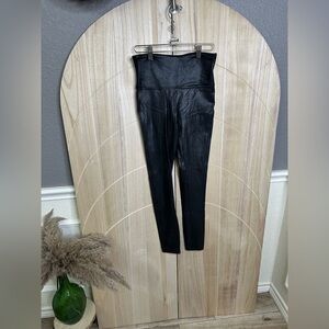 SPANX faux‎ leather leggings size medium